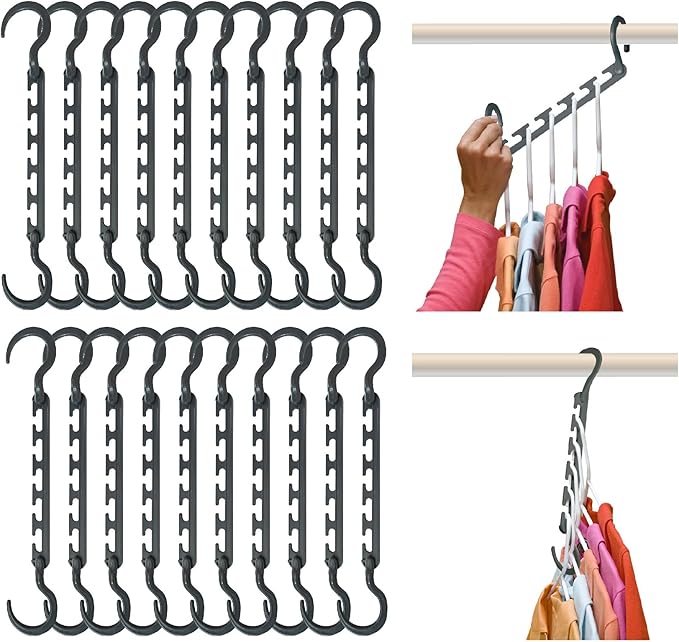 Wonder Hanger Max 20-Pack Space Saving Hangers, Reinforced Hooks Swivels 360°