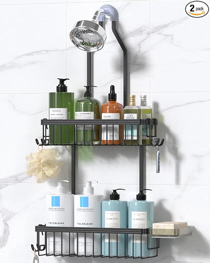 YASONIC Shower Caddy Hanging, Never Rust Shower Organizer Hanging, Aluminum