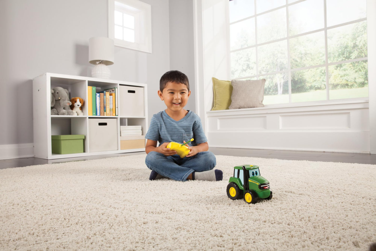 John Deere Kids Remote Controlled Johnny Tractor | Remote Control Car Farm Toy | RC Car Kids Toy Suitable For 18 Months & 2, 3, 4+ Years Old Boys & Girls, 42946A1