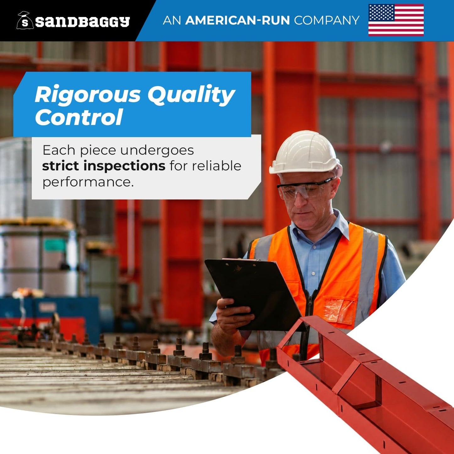 6" x 6" x 8 ft Inside Corners for Steel-Ply Concrete Forms - Sandbaggy (1, 6" x 6" x 8 ft)