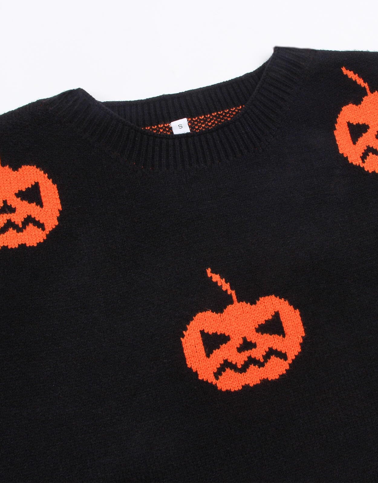 Alsol Lamesa Women's Cute Heart Sweater Crew Neck Long Sleeve Pullover Halloween Sweaters for Women
