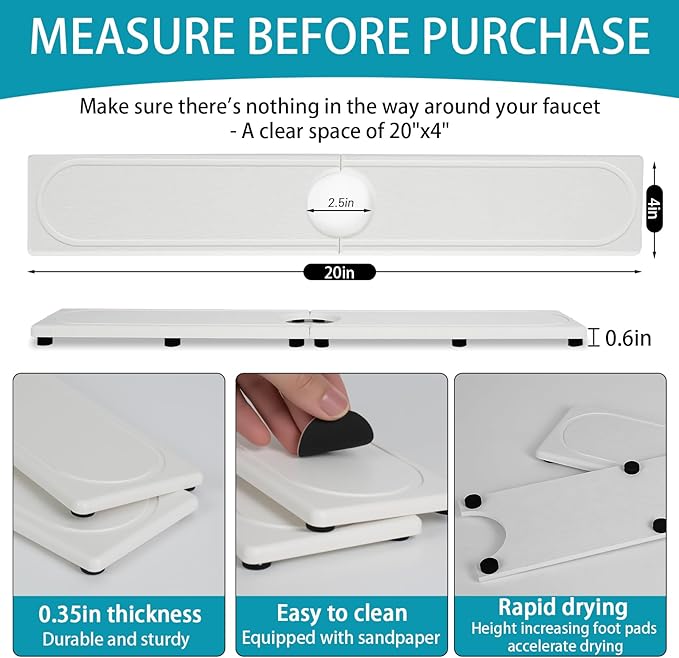 Faucet Mat for Kitchen Sink