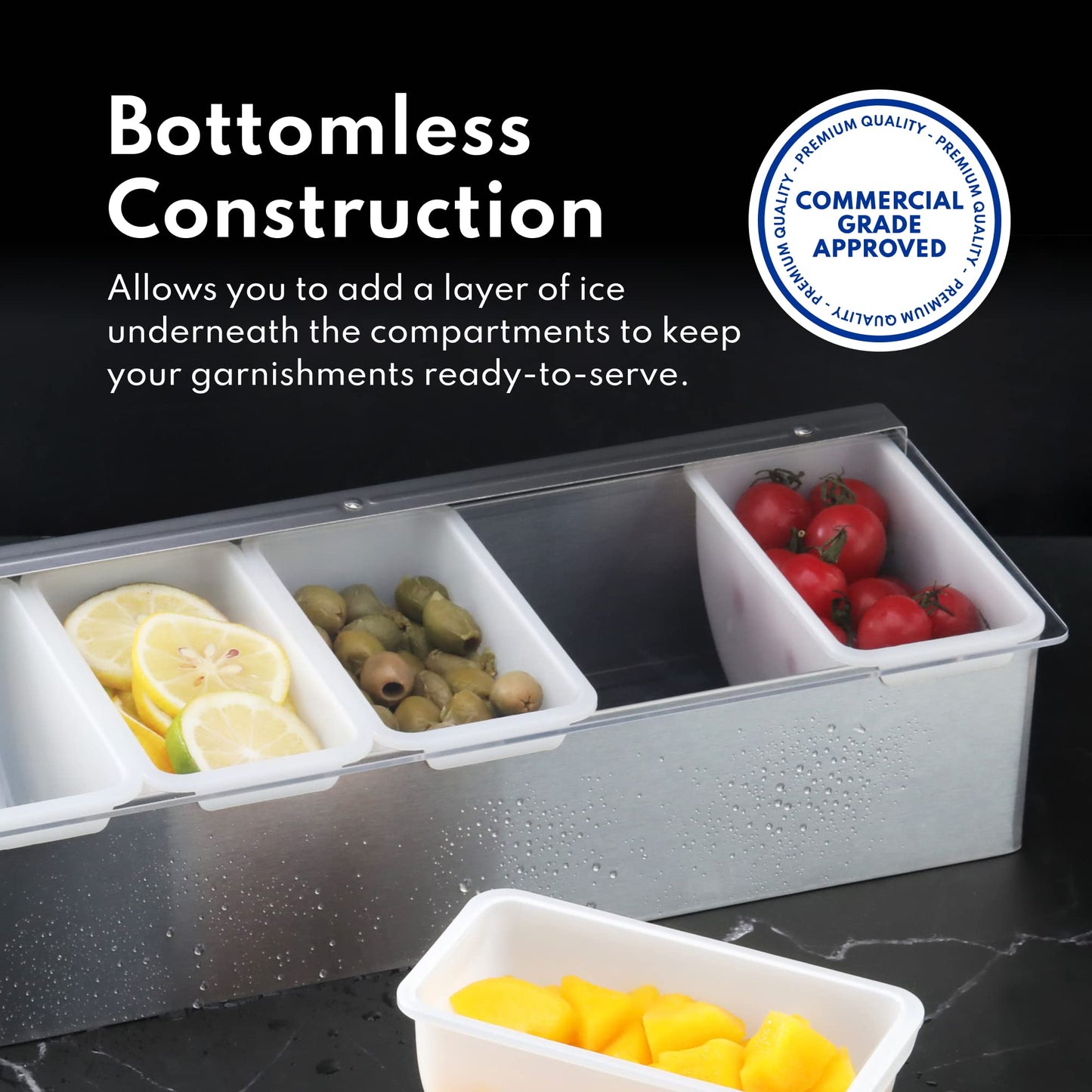 New Star Foodservice 48049 Stainless Steel Condiment Dispenser with 6 Compartments