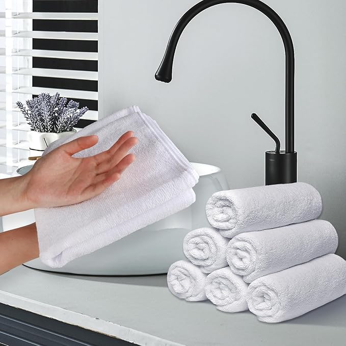 Salon Towels 48 Pack, Super Soft Microfiber Hand Towel, Highly Absorbent