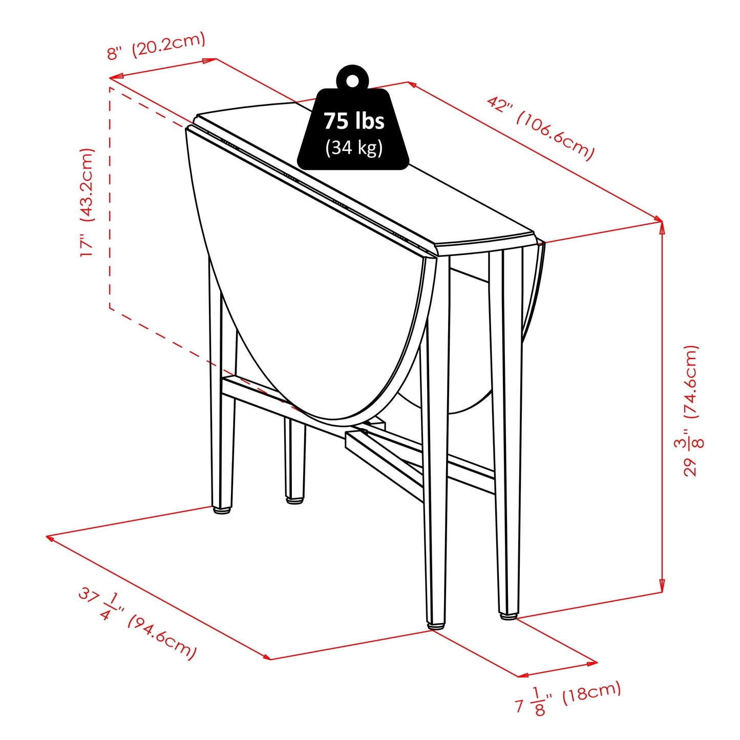 Winsome Hannah Dining, 42"W x 29.5"H x 42"D, Light Oak