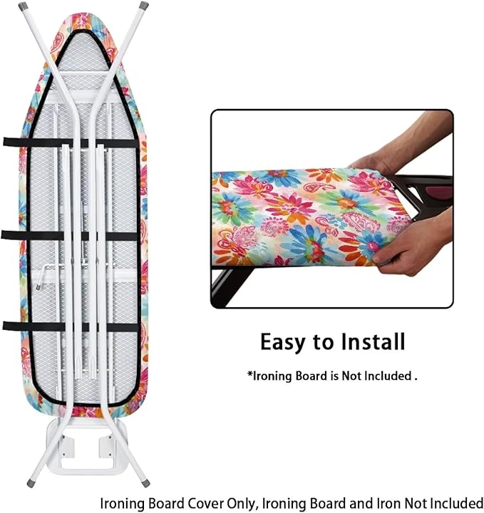 Paisley Floral Standard Ironing Board Cover Heat Reflective Ironing Mat