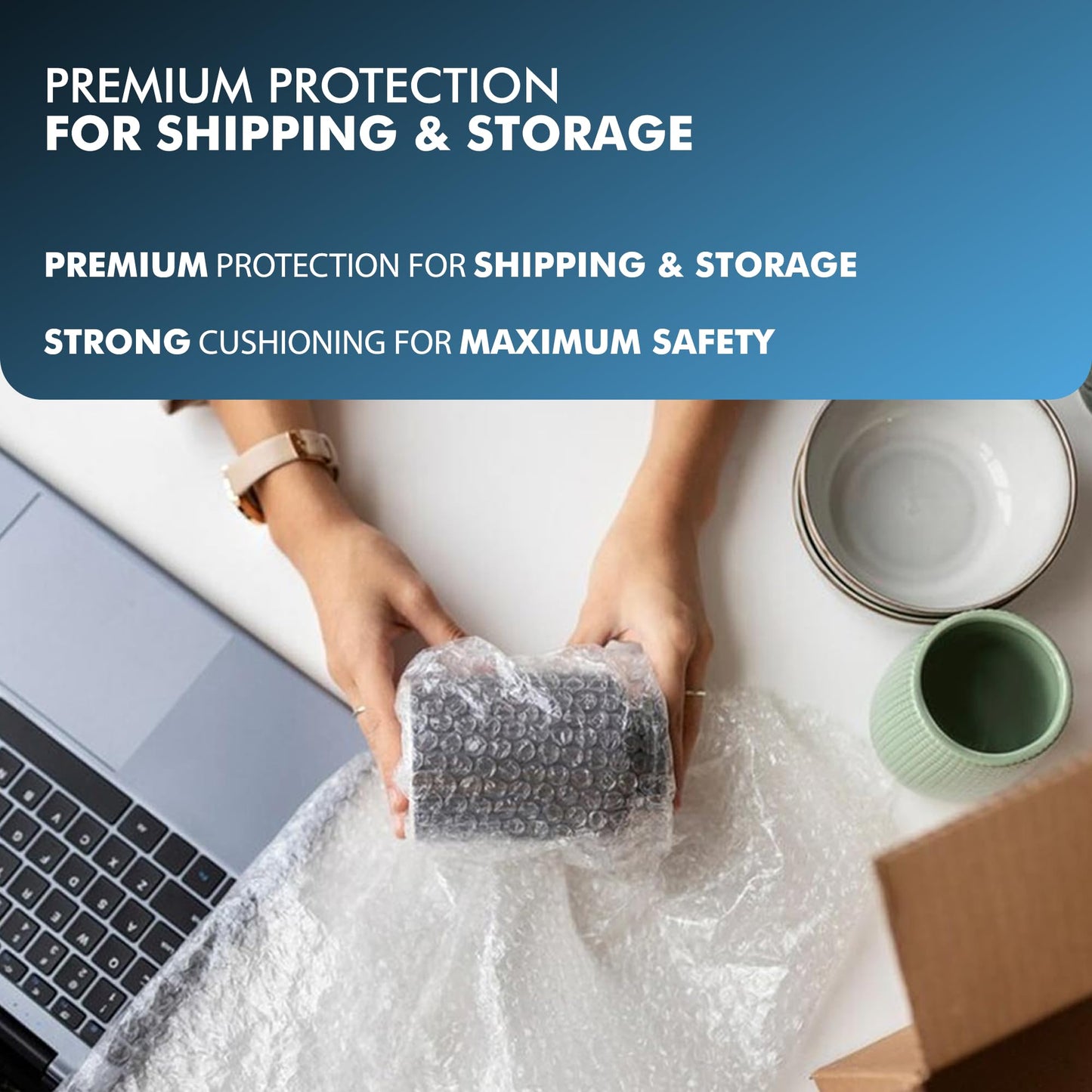 Meown Bubble Wrap 500mmx100m - Premium Quality Bubble Wrap Roll - Packaging Material for Shipping and Storage, Protect Your Goods with Ease