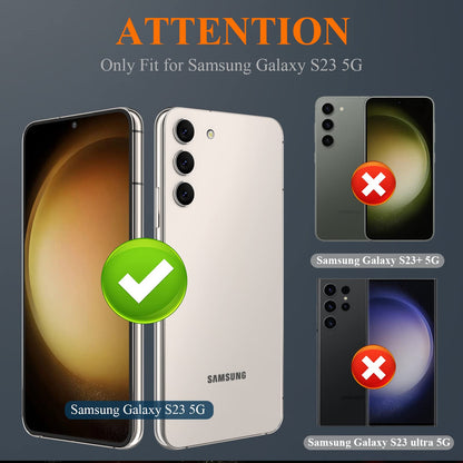 YMHML 3 Pack for Samsung Galaxy S23 Screen Protector Tempered Glass Upgrade Fingerprint Unlock Compatible for 3 Pack Camera Lens Protector, HD Clear Case Friendly Full Screen Protector for Galaxy S23