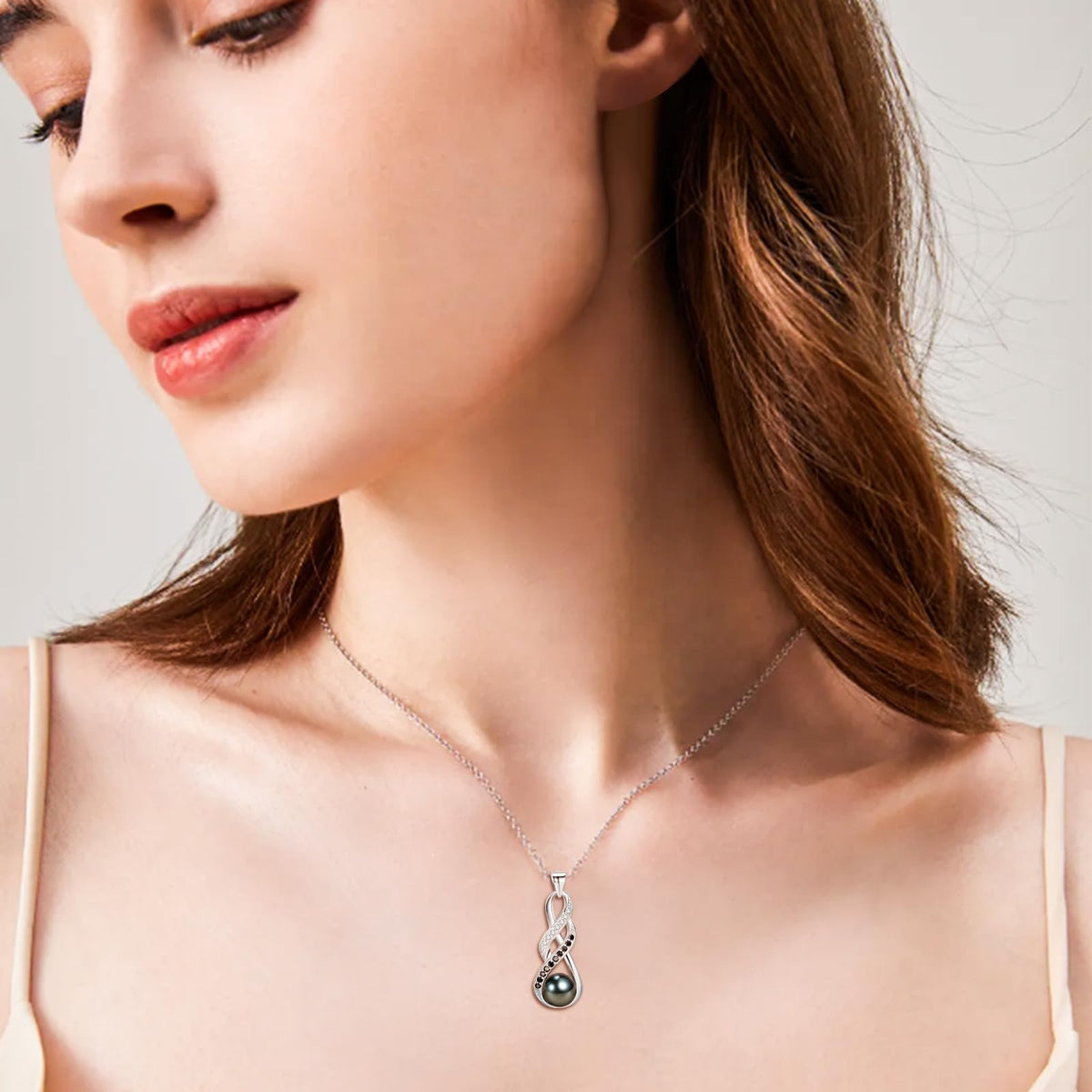 NONNYL Gifts for Women Wife Gift Anniversary,Tahitian Black Pearl Necklace, Mothers Day Gifts for Mom Wife Women Jewelry, Birthday Christmas Gift Valentine's Day for Her