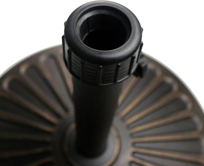 Sunnyglade 18" 30.2-lbs Heavy Duty Round Antiqued Umbrella Base for Patio, Outdoor - Bronze