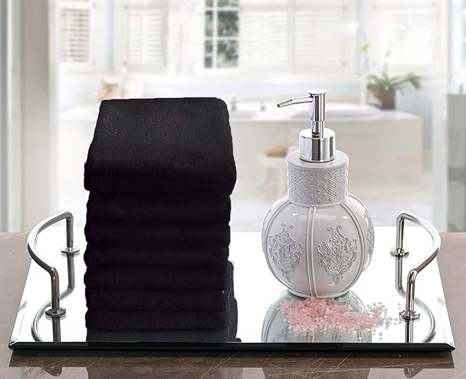 Creative Scents Cotton Fingertip Towels Set Black