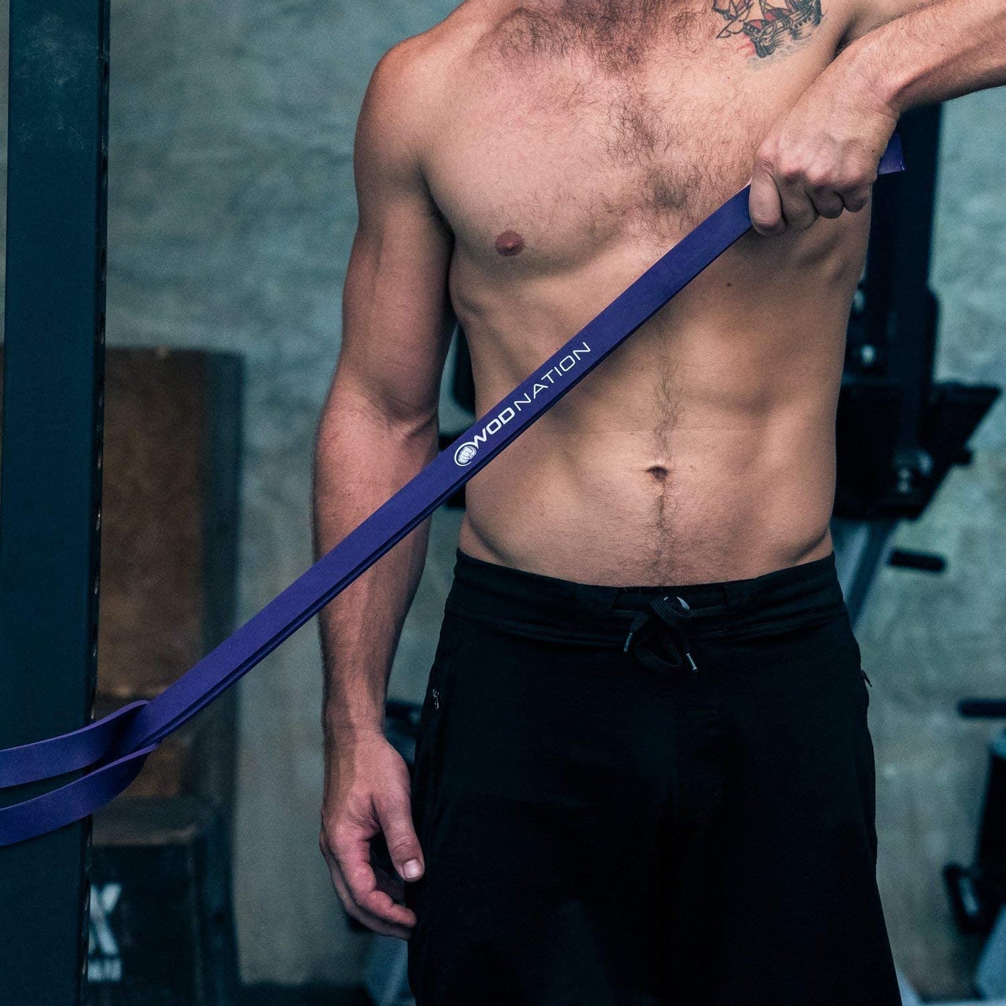 WOD Nation Resistance Bands for Men & Women - Thick Exercise Band - Stretch Bands for Exercise, Strength Training, Yoga, Stretching, Pull Up Assist, Pilates (18-26kg resistance, Average, Single)