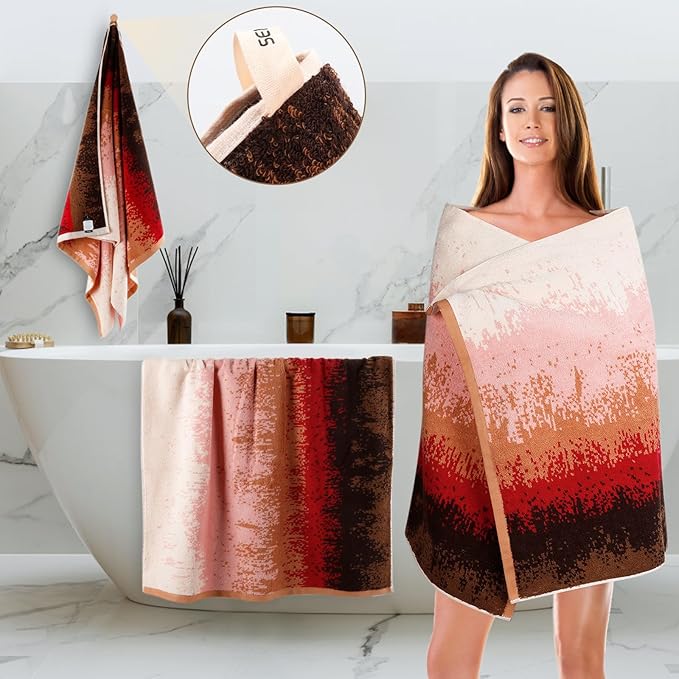 SEMAXE Luxury Bath Towel for Bathroom, 100% Cotton Towel