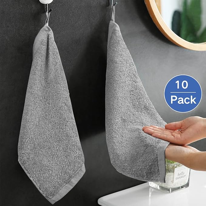 Yoofoss Luxury Washcloths Towel Set 10 Pack Baby Wash Cloth