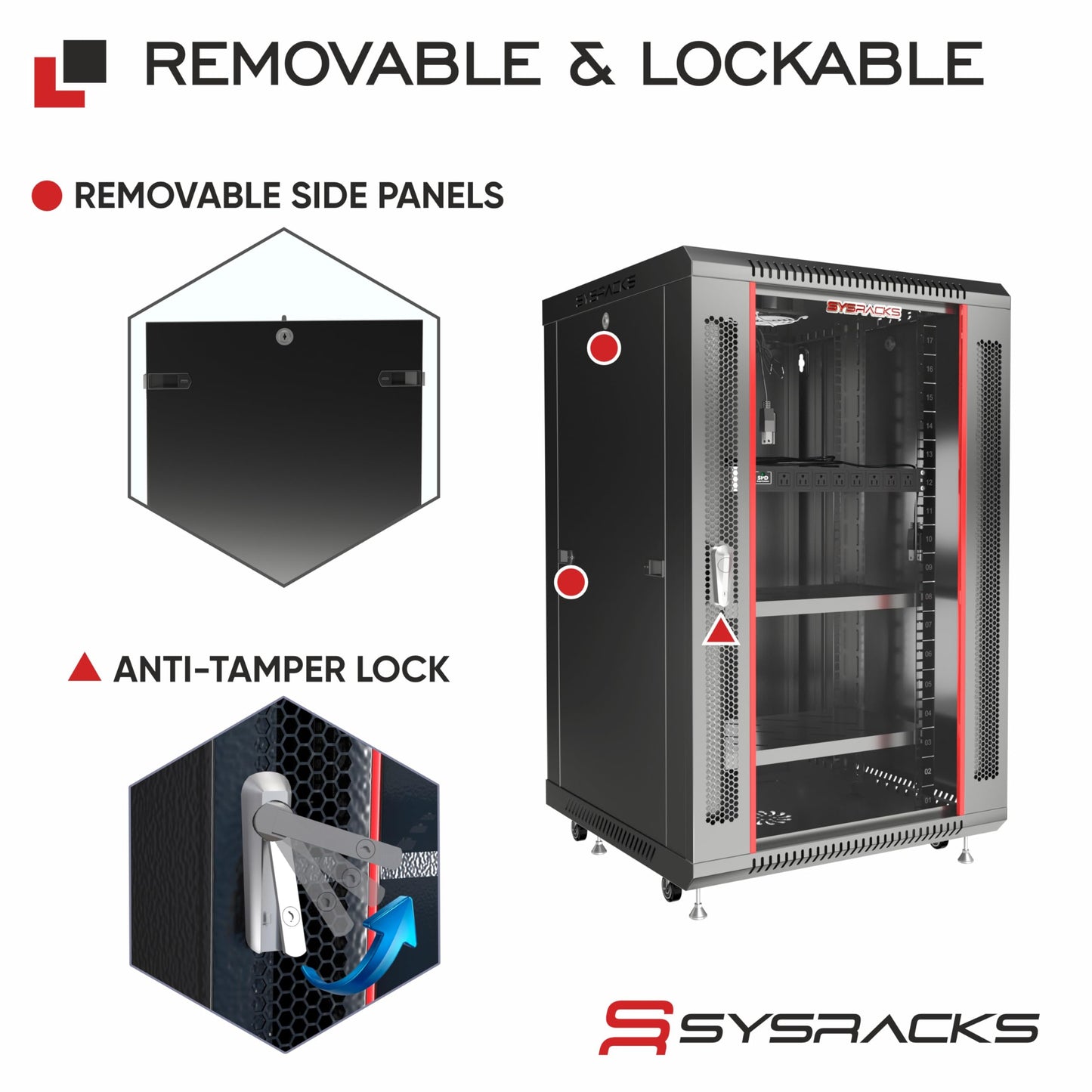 18U Wall Mount Home Lab Server Rack – 19" Locking Network Cabinet, 18" Deep Router & AV Rack with Fan, PDU and Shelf for NAS, Switches and Home Network Equipment