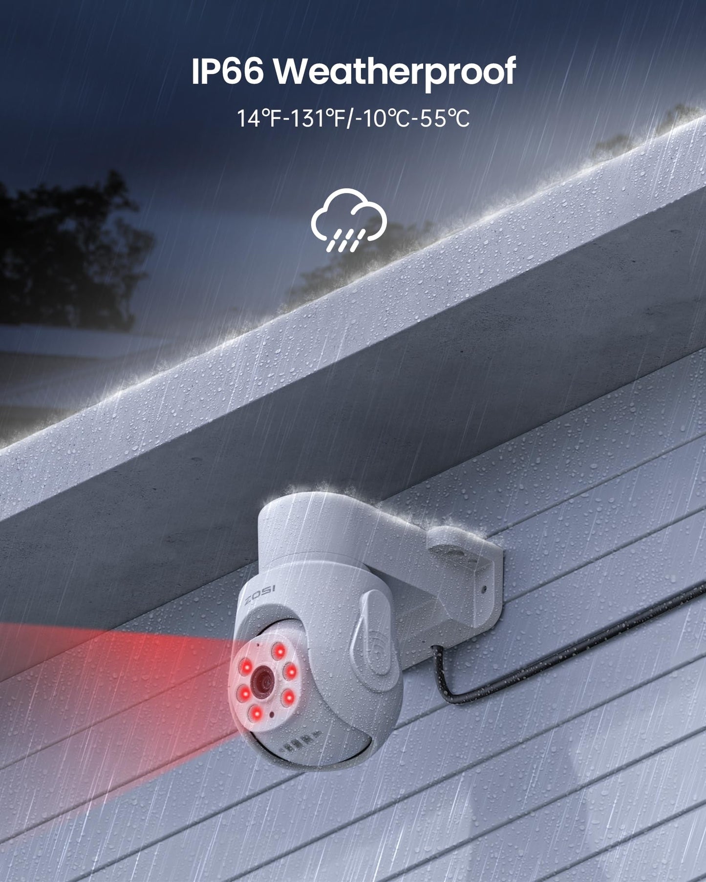 ZOSI 5MP Wired Security Camera System, AI Human Vehicle Detection, Audio Recording, Night Vision, 8pcs 5MP 360° Pan/Tilt Weatherproof Cameras, H.265+ 8CH DVR with 1TB HDD for 24/7 Home Surveillance
