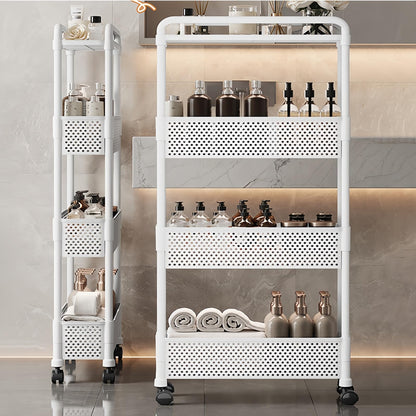 runsfeld Slim Storage Cart, Kitchen Gap Storage, Multi-Layer Organizer with 360° Swivel Wheels for Kitchen Bathroom (Black,3 Tier)