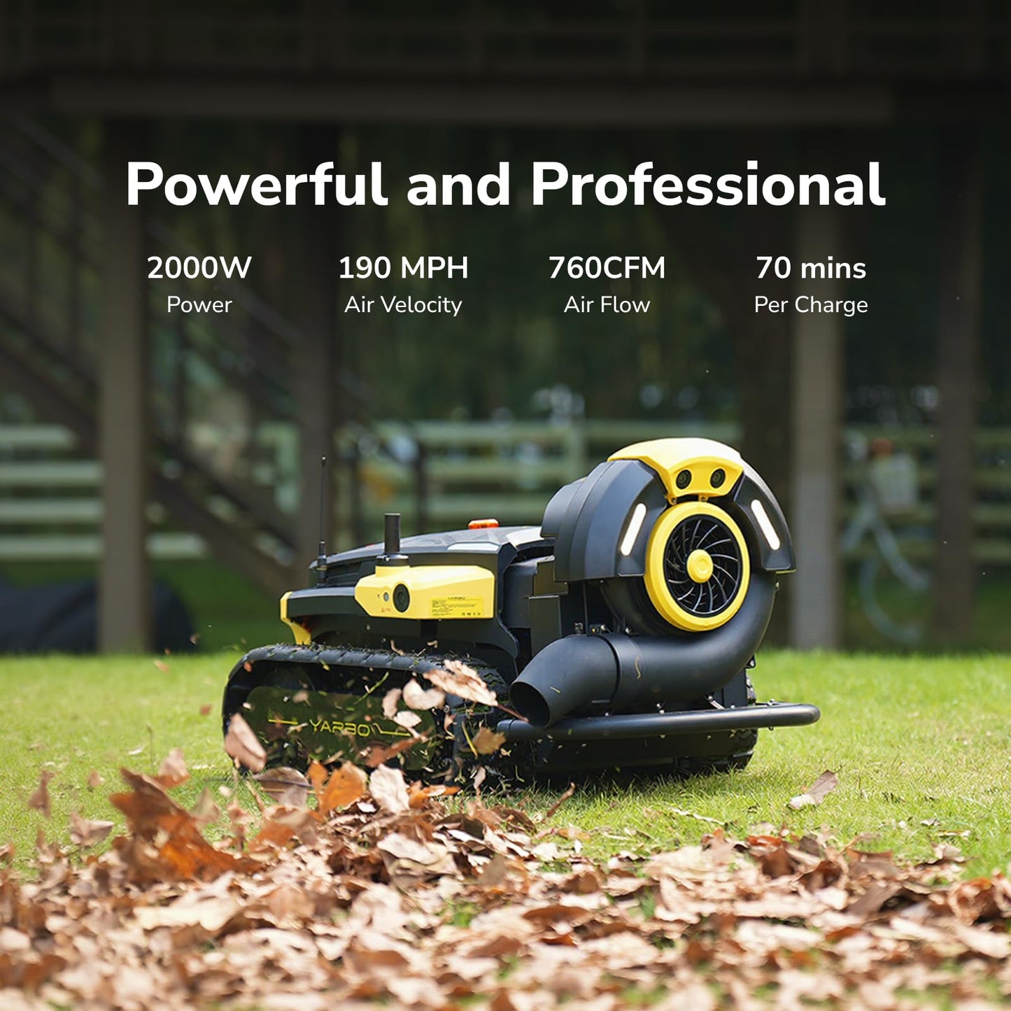 YARBO 4-in-1 Modular Robot, Lawn Mower, Snow Blower and Leaf Blower with Auto-Recharging, AI Multi-Zone Mapping & RTK for Navigation