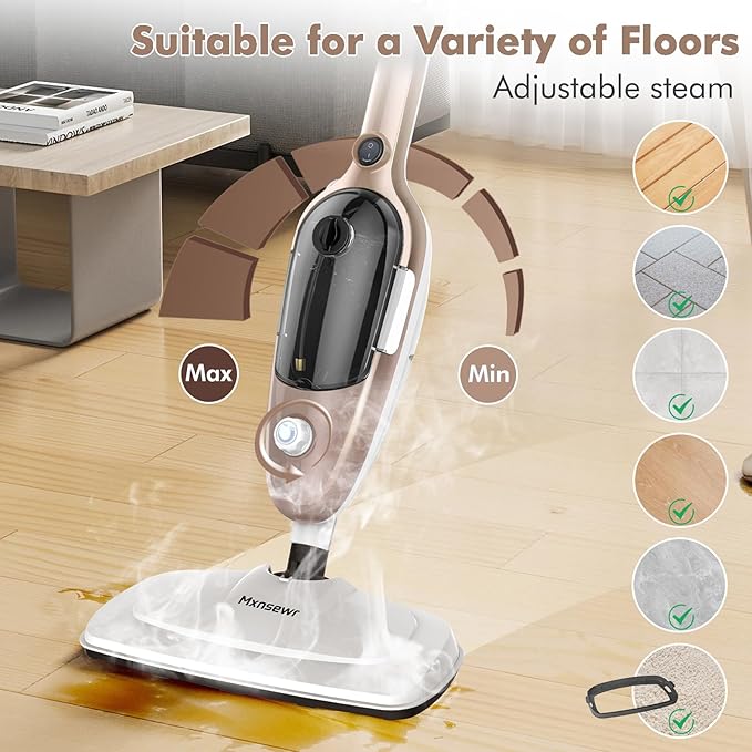 Steam Mop - All-in-one Powerful Handheld Steam Cleaner Detachable Floor Steamer