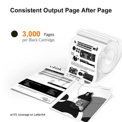 v4ink 4PK Compatible TN760 Toner Replacement for Brother TN760 TN-760 TN730 TN770 Toner Cartridge for Brother HL-L2350DW HL-L2390DW HL-L2395DW HL-L2370DW MFC-L2710DW MFC-L2750DW DCP-L2550DW Printer