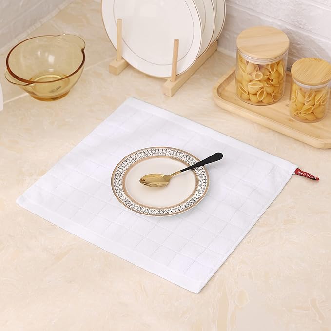 Mordimy 100% Cotton Terrycloth Kitchen Towels and Dishcloths Sets, Soft and