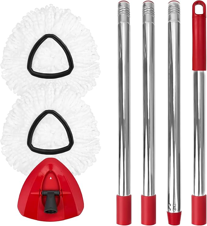Spin Mop Replacement Set for O-Ceda EasyWring 1-Tank System, Includes 2 Mop