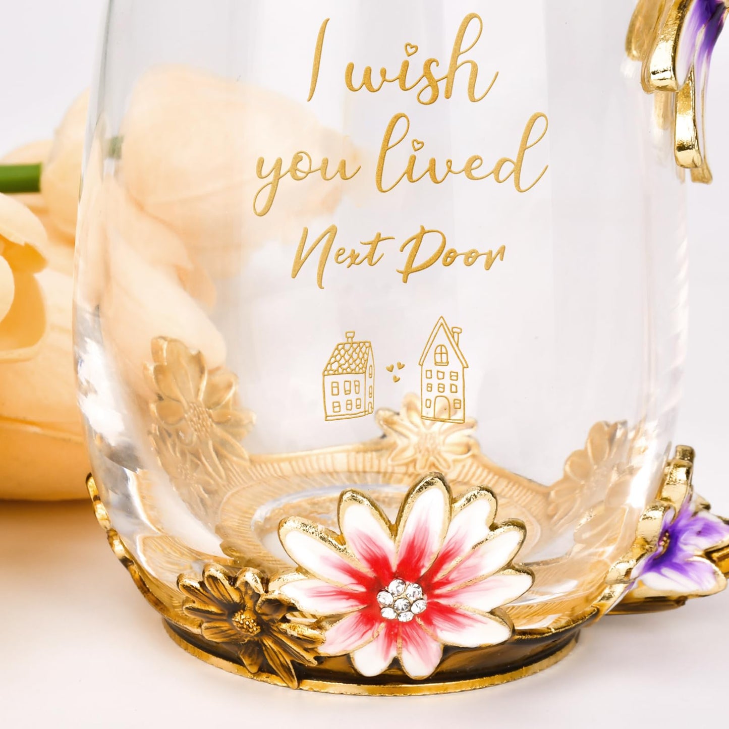 OEAGO Gifts for Mom Women Valentines Day Gifts for Her Glass Coffee Enamels Mug Best Birthday Valentine's for Girlfriend Wife Mothers Day from Daughter Son Tea Cup Stocking Stuffers Christmas
