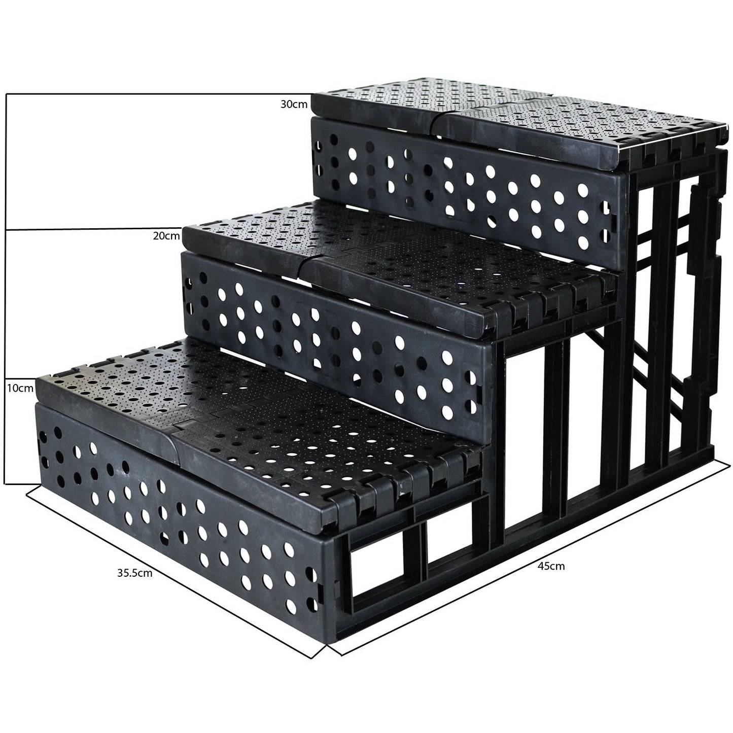 Me and My Easy Climb Fleece Covered Pet Stairs - Grey
