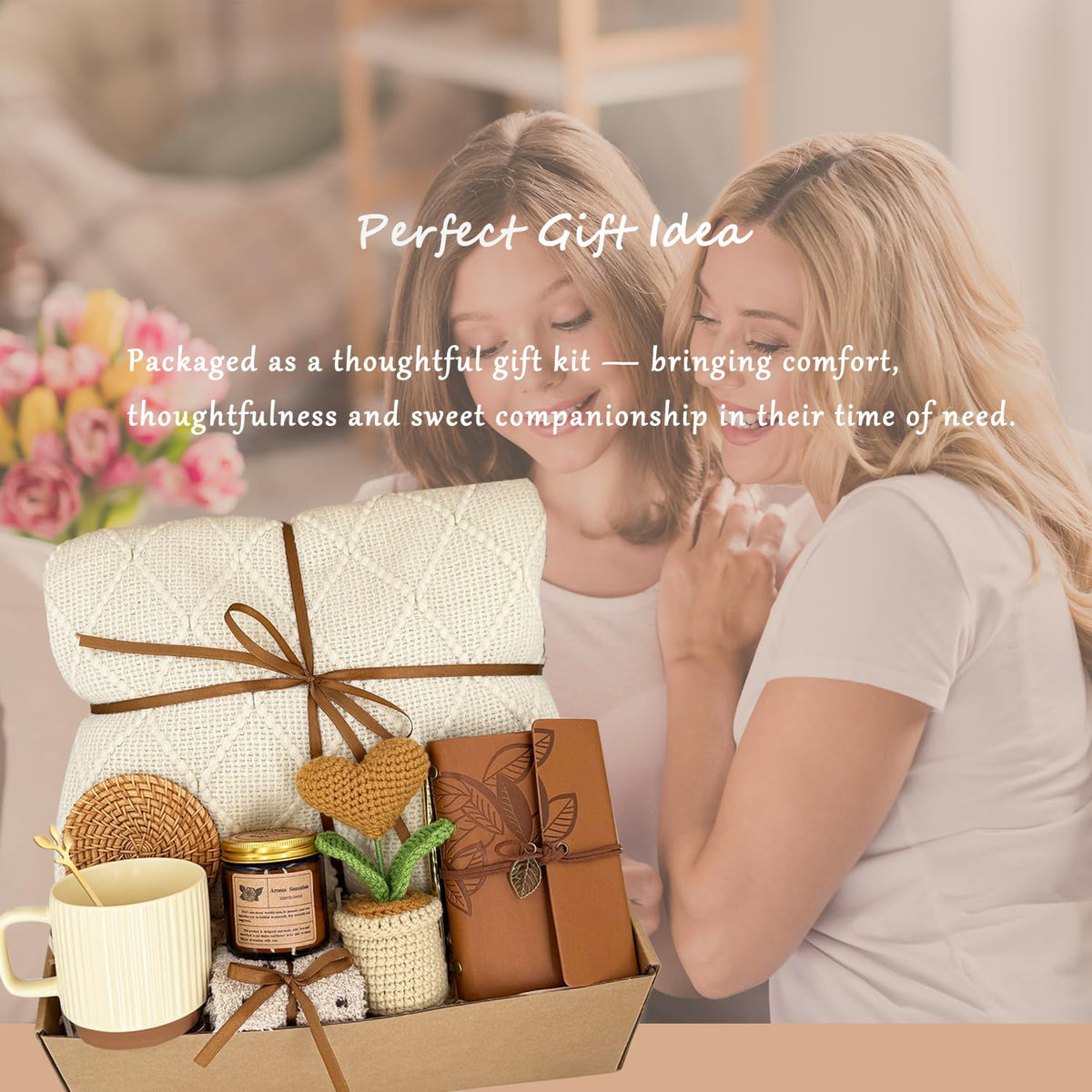Get Well Gift for Women,Sending Sunshine Self Care Package Thinking of You Unique Birthday Gift Baskets for Women Best Friend Sister Wife Girlfriend Mothers Day Gifts