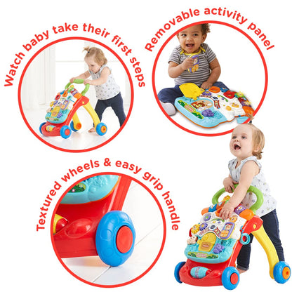 VTech First Steps Baby Walker | Push Along Walker Baby Toy with Shapes, Sounds, Music, Phrases, Pretend Play and More | Suitable for Babies from 6 Months, 1, 2 & 3 Year Olds, Boys & Girls