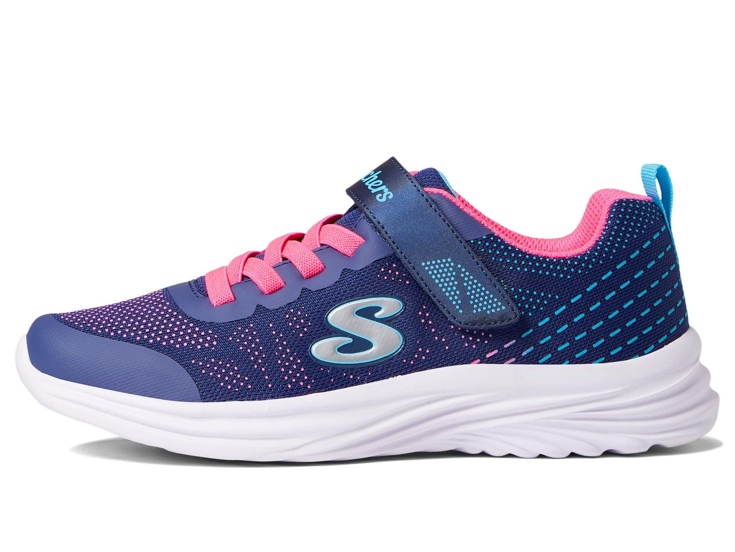 Skechers Girl's Dreamy Dancer Radiant Rogue Trainers, Navy & Hot Pink Mesh/Multi Trim, 13 UK