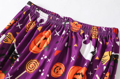 Vopmocld Girls Pajama Sets - 3pcs Button Down Short Sleeve Long Pants With Shorts Sleepwear Cute Patterns Nighty For Teens, Halloween, 12