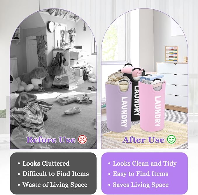 3Pack Folding Clothes Hamper
