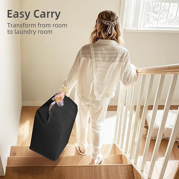 STORAGE MANIAC Large Laundry Hamper, 80L Collapsible Laundry Basket