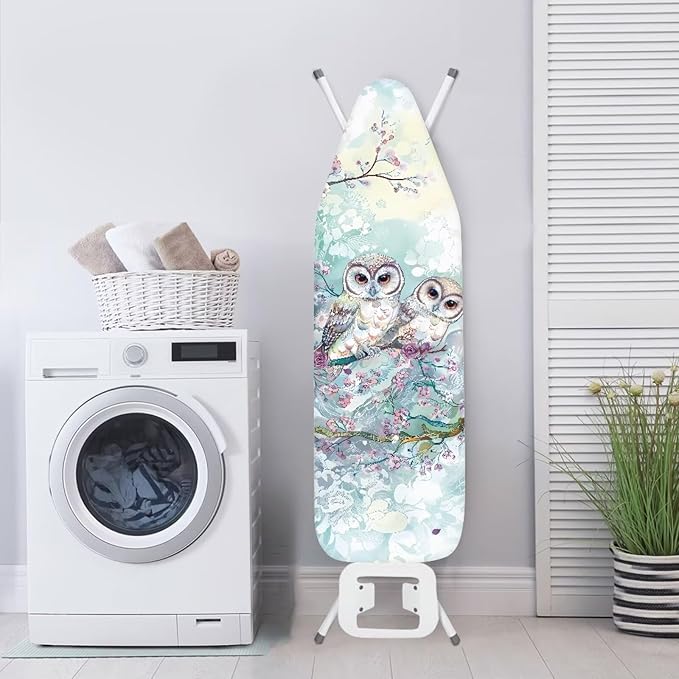 Owl Ironing Board Cover and Pad Heavy Duty, Non Stick Scorch and Stain