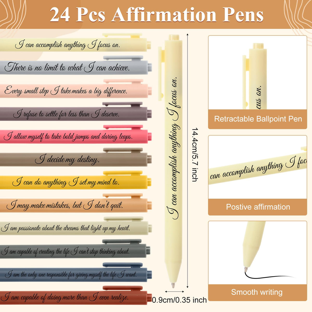 Kosiz 48 Pcs/24 Set Positive Affirmation Gifts Bulk for Women Gratitude Spiral Journals with Pens Motivational Notebooks Mothers Day Gifts for Mom Employee Coworker Teacher Nurse Volunteer (Soft)