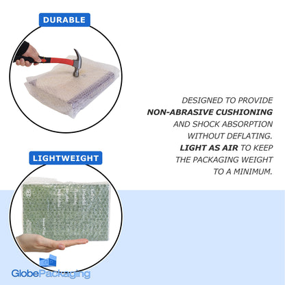 Globe Packaging 500mm x 100m Large Bubble Wrap Roll with Small Air Bubbles - Cushioning & Protection Packaging for Moving House, Ecommerce and Storage