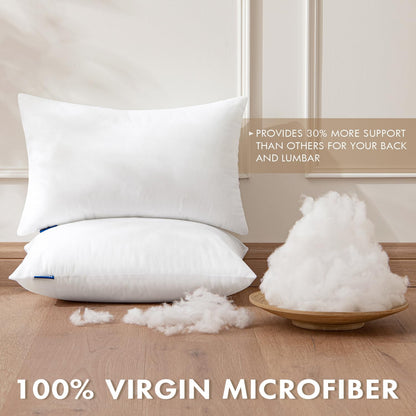MIULEE Set of 4 Throw Pillow Inserts 20x20 Inches, 100% Virgin Filling Nowoven Pillow Inserts for Couch Sofa Living Room