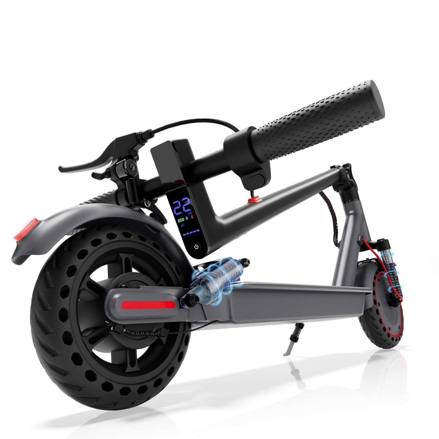 Aovowheel Electric Scooter for Adults, 10'' 500W Motor, Max 23 Miles Range, 19 Mph Top Speed with Dual Suspension, Portable Folding E-Scooter for Commuting, Electric Scooter