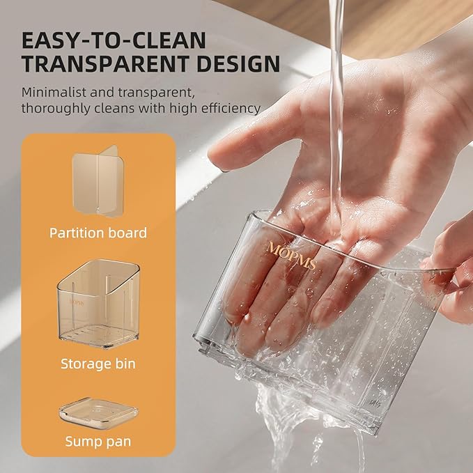Minimalist Sponge Holder for Kitchen Sink, 3 Slots Sink Caddy