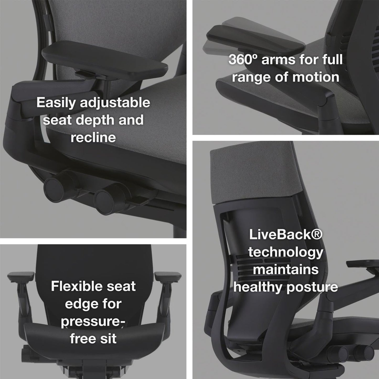 Steelcase Gesture Office Chair - Ergonomic Work Chair with Wheels for Carpet - Comfortable - Intuitive-to-Adjust for Desk - 360-Degree Arms - Tangerine Orange Fabric