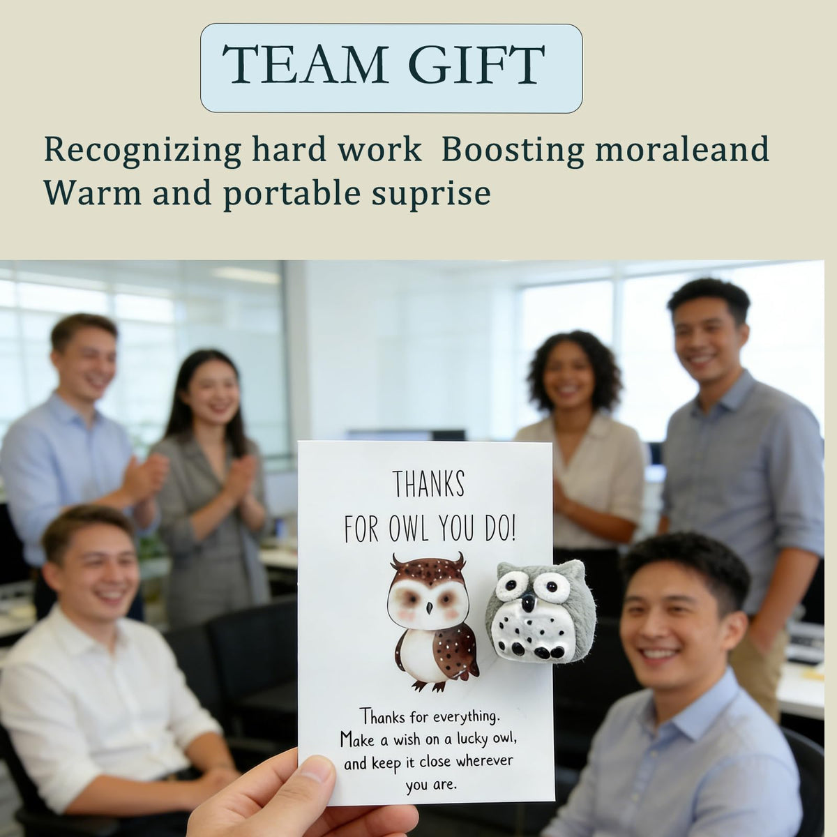 EYRBVX 25 Sets Employee Appreciation Gifts Bulk Animal Pun Note Cards Team Staff Thank You Gift For Coworkers, Gratitude and Inspiration Resin Animals With Thank You Cards, Daily Cards For Office Teacher Graduation Volunteer Nurse