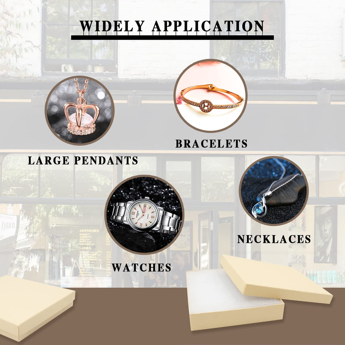 opaprain Cardboard Jewelry Brown Gift Boxes 10 Pack6x5×1 inches, its Apply to displaying Necklaces, Rings, Bracelets, Earrings