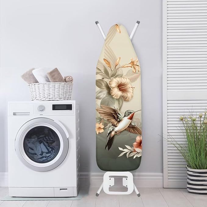 Vintage Hummingbird Floral Ironing Board Cover Heat Reflective Anti-dust