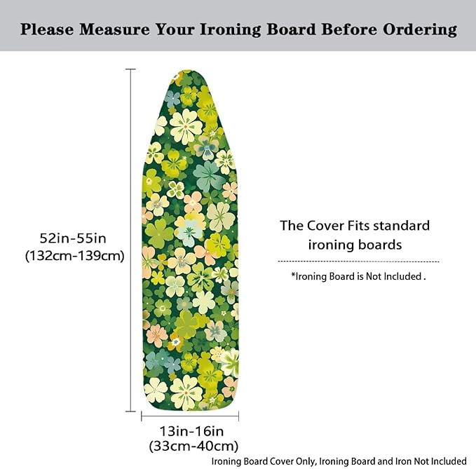 Heavy Duty Ironing Board Cover and Pad Thick Stain Resistant Padding Scorch &