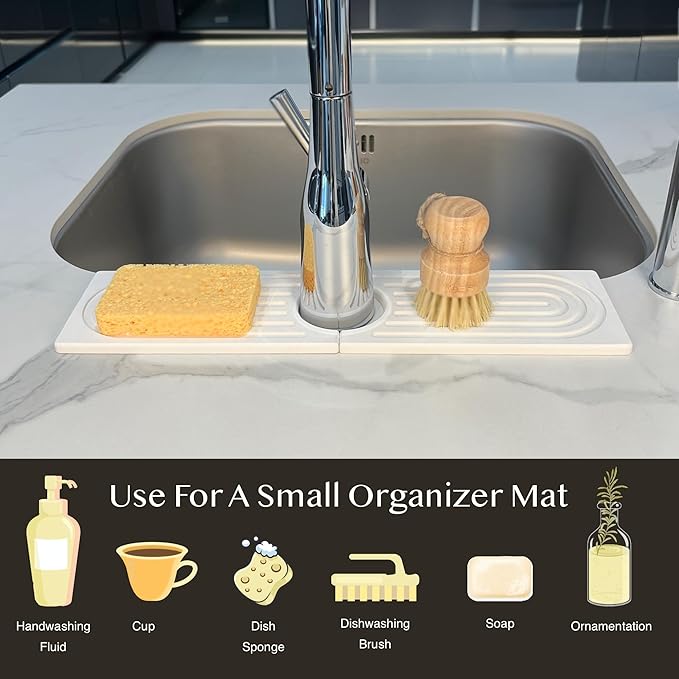 Faucet Mat for Kitchen Sink, Stone Drying Mat for Kitchen Counter, Stone Mat
