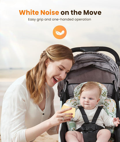 Dreamegg White Noise Machine, Portable Sound Machine with 8 Night Light for Baby Kids, White Noise Sound Machine with 24 Sounds, Pink&White Noise for Sleep Nursery Travel, Baby&Toddler Sleep Aid Gift