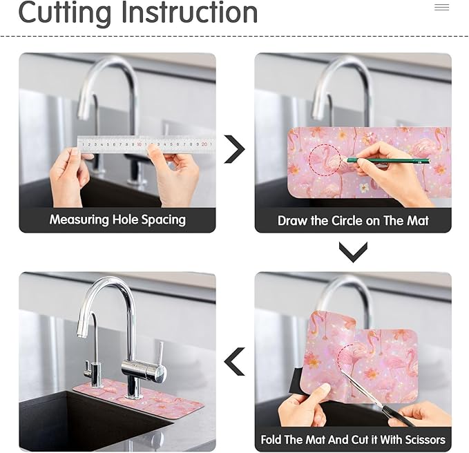 Kitchen Sink Splash Guard 2 PCS 14.7 Inch Sink Faucet Mat Splash Guard