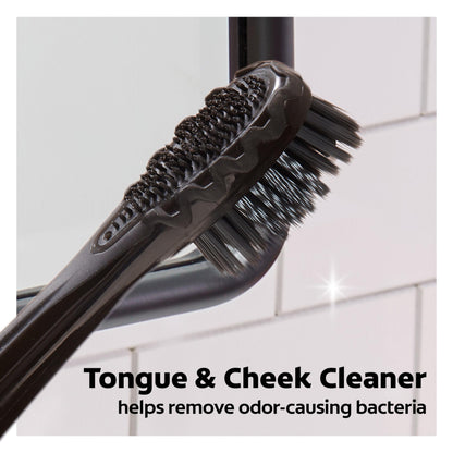 Colgate 360 Vibrate Charcoal Battery Operated Toothbrush Pack, Soft with 1 AAA Battery Included, Black, 2 Count