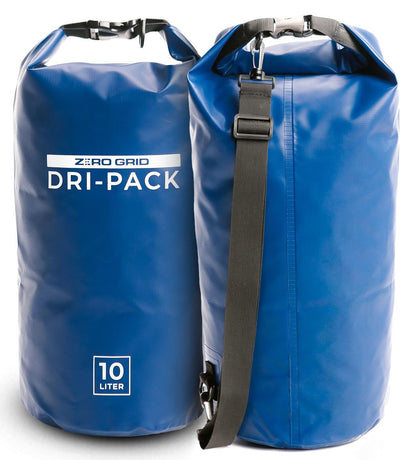 Zero Grid Dry Bag Perfect for Hiking, Camping, Canoeing Multi Sizes Waterproof Keep Goods Dry (10 Liter)